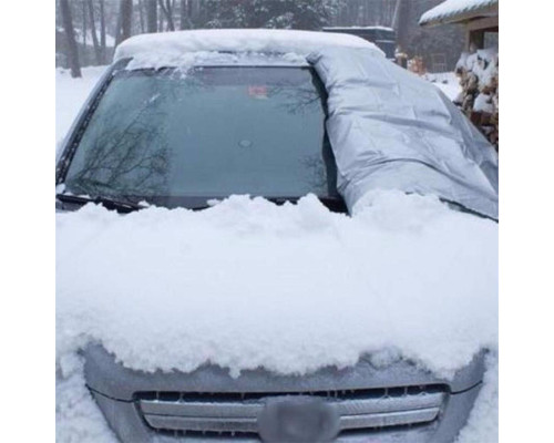 Накидка чохол на лобове скло авто на магнітах 210х145х125 + 2 чохла на дзеркала