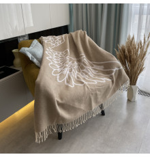 Плед бавовняний SoundSleep Wings бежевий 140х200 см