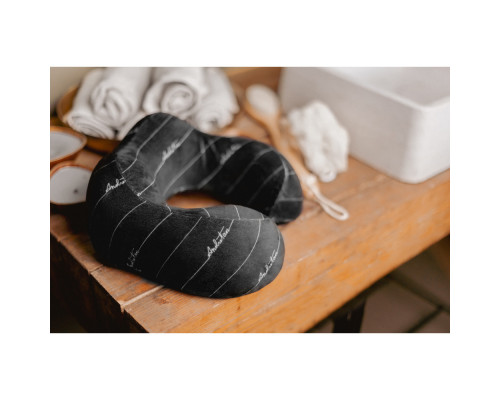 Дорожня подушка SoundSleep чорна 26x30см