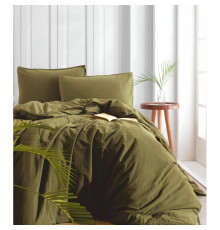 Комплект постельного белья SoundSleep Stonewash Adriatic Оливковый евро