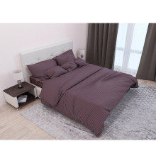 Наволочка с кантом Stripe Solar SoundSleep сатин-страйп шоколад 50х70 см