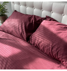 Комплект наволочок Fiber Bordo Stripe Emily мікрофібра бордо 50х70 см