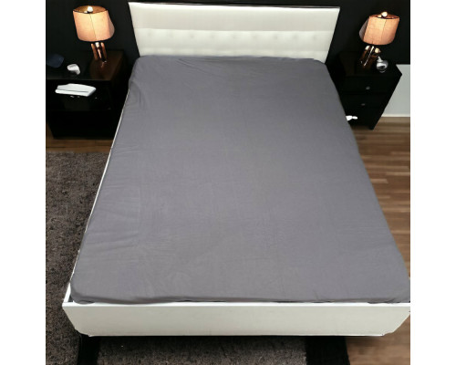 Простынь на резинке фланелевая Delicacy SoundSleep серая 90х200 см