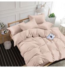 Комплект постельного белья SoundSleep Stripe Pudra сатин-страйп пудровый семейный