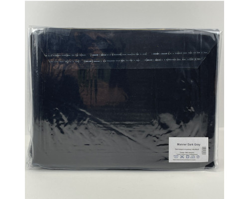 Простынь на резинке Manner Dark Grey SoundSleep бязь 90х200 см