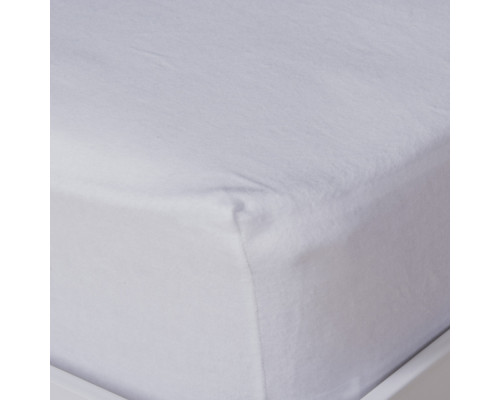 Простынь на резинке фланелевая Delicacy SoundSleep белая 160х200 см