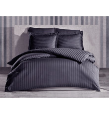 Наволочка с кантом Stripe Solar SoundSleep сатин-страйп черная 50х70 см