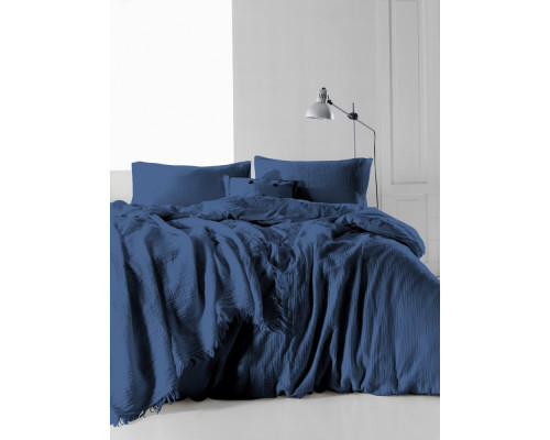 Комплект постельного белья SoundSleep Muslin Dark Blue евро