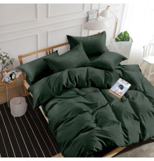 Комплект постельного белья SoundSleep Stripe Dark Green сатин-страйп темно-зеленый семейный