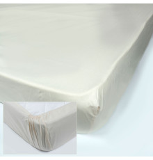 Простынь на резинке из ранфорса SoundSleep PR80R-Ran-104 Cream кремовая 140х200 см