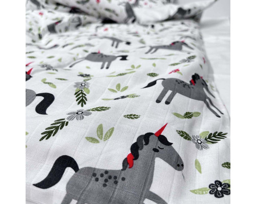 Комплект постільної білизни в ліжечко Unicorn SoundSleep муслін