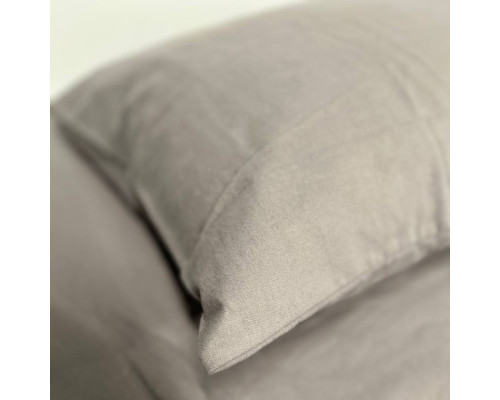 Наволочка фланелевая Delicacy SoundSleep серая 50х70 см