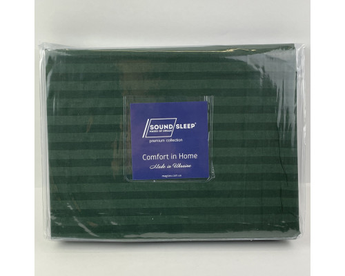 Простынь на резинке Stripy Green SoundSleep бязь 90х200 см
