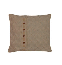 В'язана наволочка Varanassi SoundSleep бежево-сіра 45х45 см