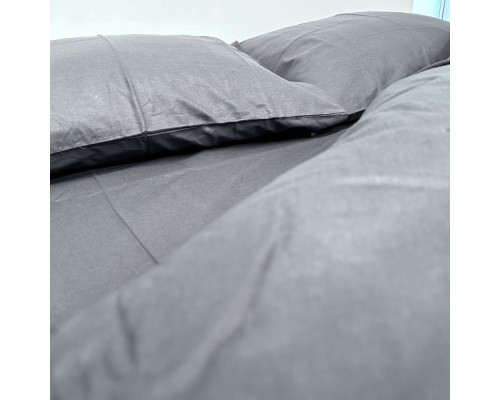 Комплект постельного белья Monoton Dark Grey SoundSleep бязь полуторный