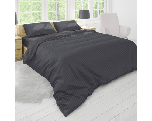 Простынь на резинке Stripy Graphite SoundSleep бязь 90х200 см