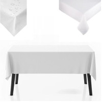 Скатертина тефлонова грязевідштовхувальна 140 см х 180 см CasaMia Біла