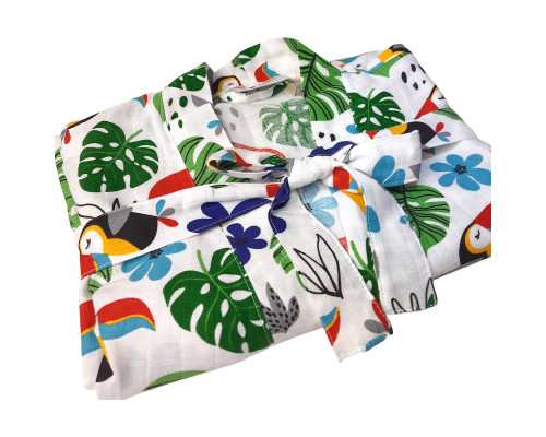 Халат SoundSleep Muslin Jungle Кімоно мусліновий S/M білий (2800004590440)