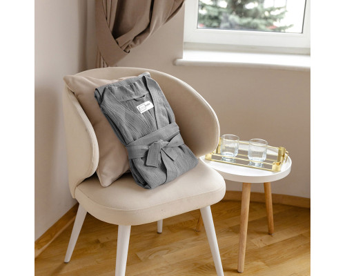 Халат SoundSleep Кімоно Muslin Graphite короткий M графіт (2800004786041)