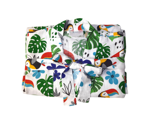 Халат SoundSleep Muslin Jungle Кімоно мусліновий S/M білий (2800004590440)