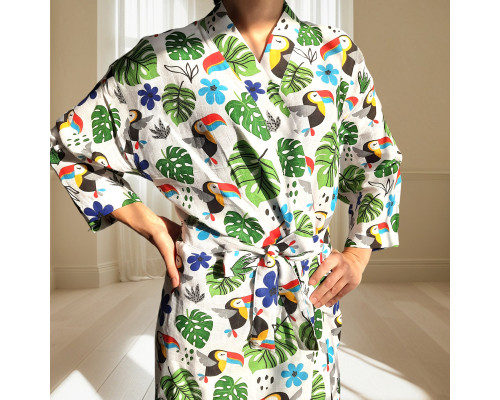 Халат SoundSleep Muslin Jungle Кімоно мусліновий S/M білий (2800004590440)