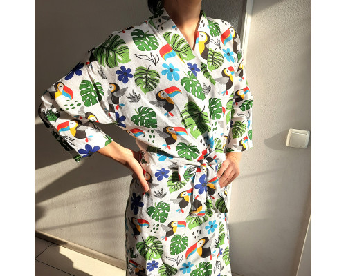 Халат SoundSleep Muslin Jungle Кімоно мусліновий S/M білий (2800004590440)