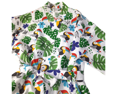 Халат SoundSleep Muslin Jungle Кімоно мусліновий S/M білий (2800004590440)