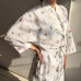 Халат SoundSleep Muslin Flowers Кімоно мусліновий L/XL білий (2800004590433)