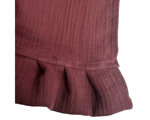 Раннер із рюшами Muslin Burgundy SoundSleep Бургунді 40х180 см