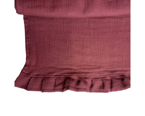Раннер із рюшами Muslin Burgundy SoundSleep Бургунді 40х180 см