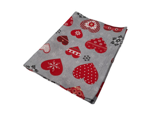 Ранер SoundSleep Winter Love новорічний водостійкий 35х100 см сірий (2800004658546)