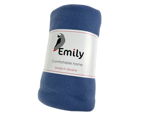 Плед флісовий Levity ТМ Emily синьо-сірий 150х200 см