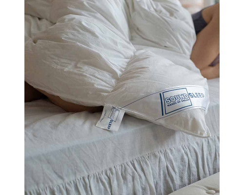 Ковдра пухова SoundSleep Cloud 90% сірий пух демісезонна 155х215 см 800г