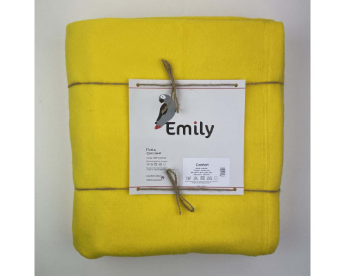 Плед флісовий Сomfort ТМ Emily жовтий 150х150 см
