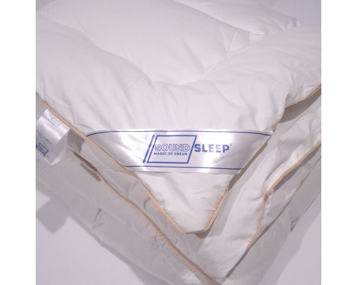Ковдра SoundSleep Woolen Gold зимова вовняна тик 155х215 см 450г молочна (2800004918657)