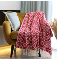 Плед бавовняний червоний SoundSleep Код Незламної Нації 140х200 см