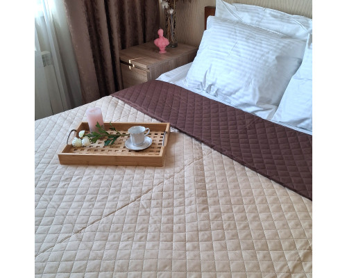 Покривало SoundSleep Soft Dream двостороннє 160х200 см шоколадно-бежеве (2800004674539)