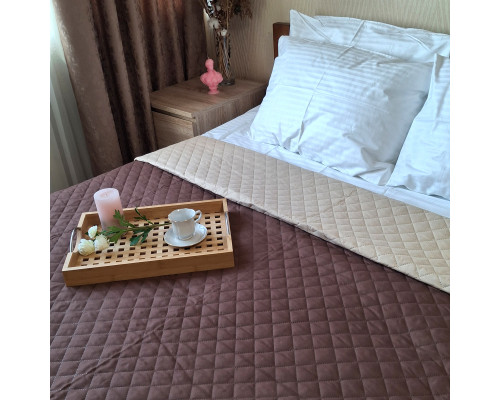 Покривало SoundSleep Soft Dream двостороннє 160х200 см шоколадно-бежеве (2800004674539)