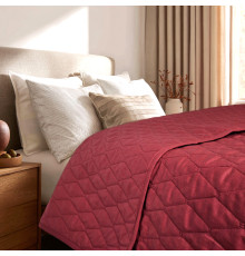 Покривало SoundSleep Siera бавовняне ранфорс 160х220 см бургунді (2800004819152)