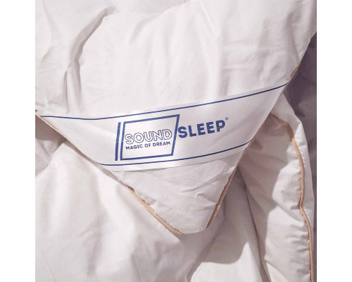 Ковдра SoundSleep Woolen Gold зимова вовняна тик 155х215 см 450г молочна (2800004918657)