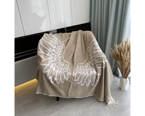 Плед бавовняний SoundSleep Wings бежевий 140х200 см