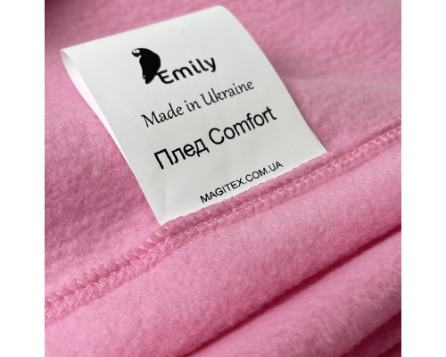 Плед флісовий Сomfort ТМ Emily рожевий 150х210 см