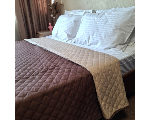 Покривало SoundSleep Soft Dream двостороннє 160х200 см шоколадно-бежеве (2800004674539)