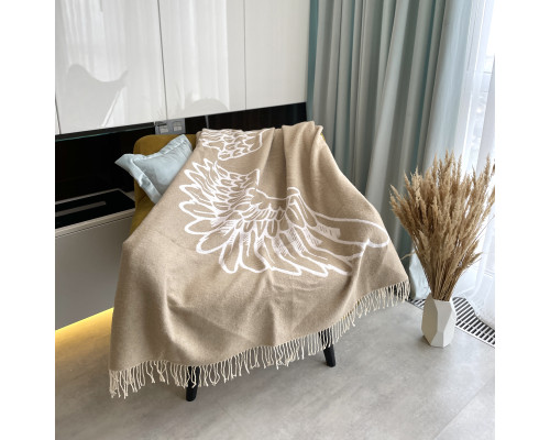 Плед бавовняний SoundSleep Wings бежевий 140х200 см