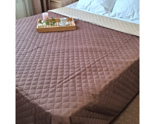 Покривало SoundSleep Soft Dream двостороннє 160х200 см шоколадно-бежеве (2800004674539)