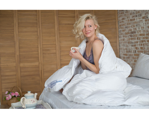 Ковдра пухова 90% сірий пух зимова SoundSleep Zero gravity 140х205 см 900г