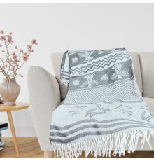 Плед бавовняний SoundSleep Angels сірий 140х200 см