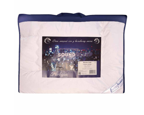 Ковдра SoundSleep Woolen Gold зимова вовняна тик 155х215 см 450г молочна (2800004918657)