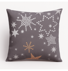 Подушка декоративна SoundSleep Stars Тепло зимових снів бязь 45х45 см шоколадна (2800004904179)