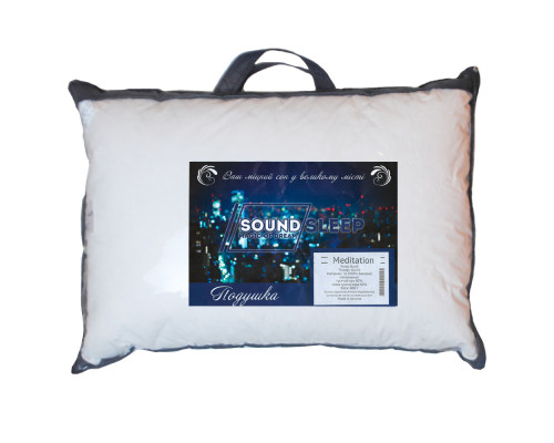 Подушка 90% пуху SoundSleep Meditation бiла 70х70 см